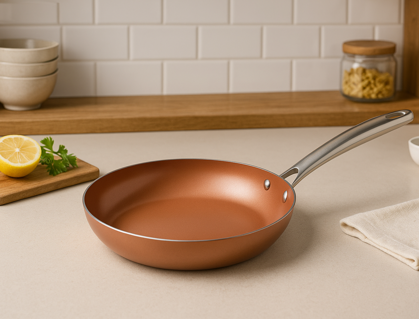 WT-FP037 Sartén de fundición de boca ancha