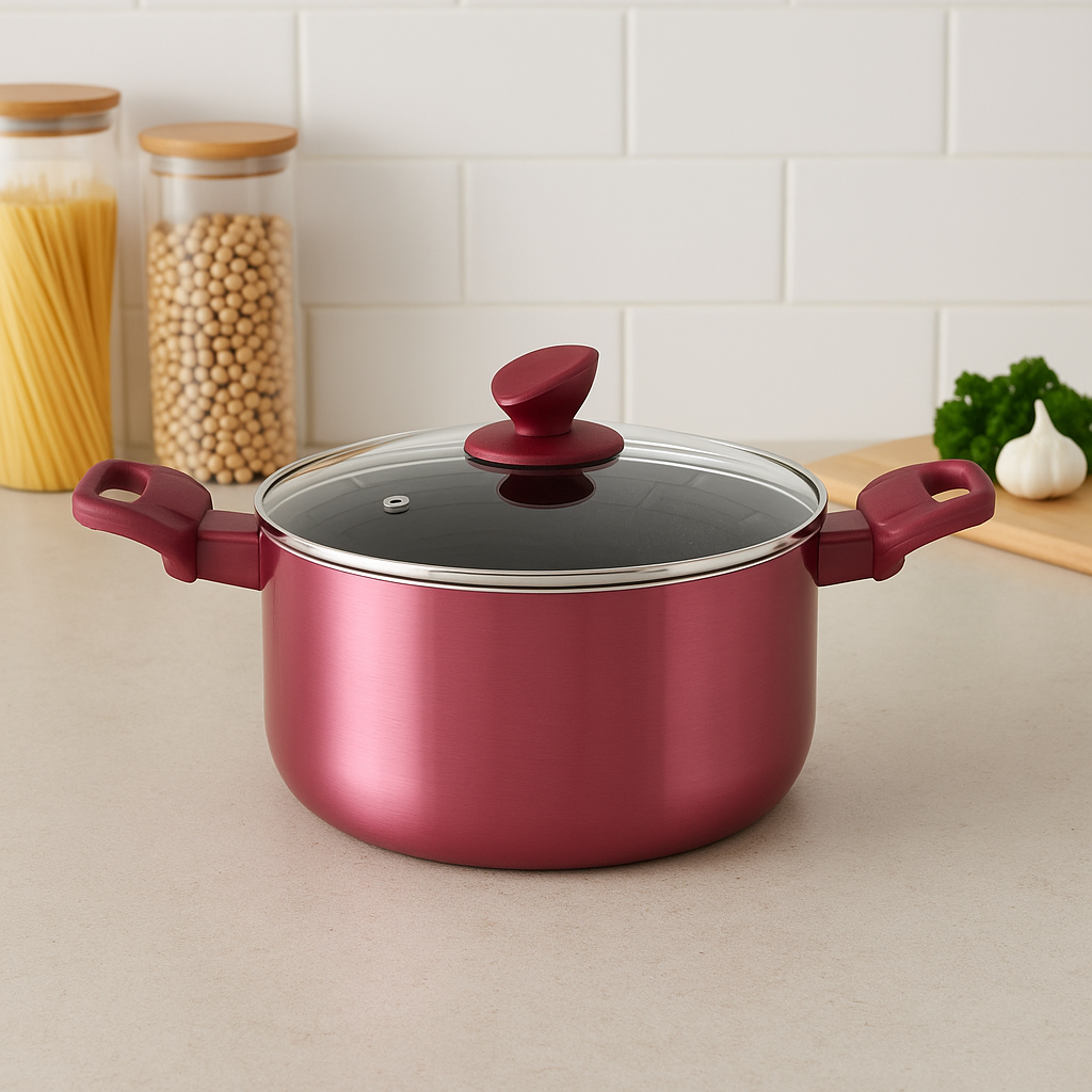 WT-SP004 Cazuela prensada con base de inducción de color rosa