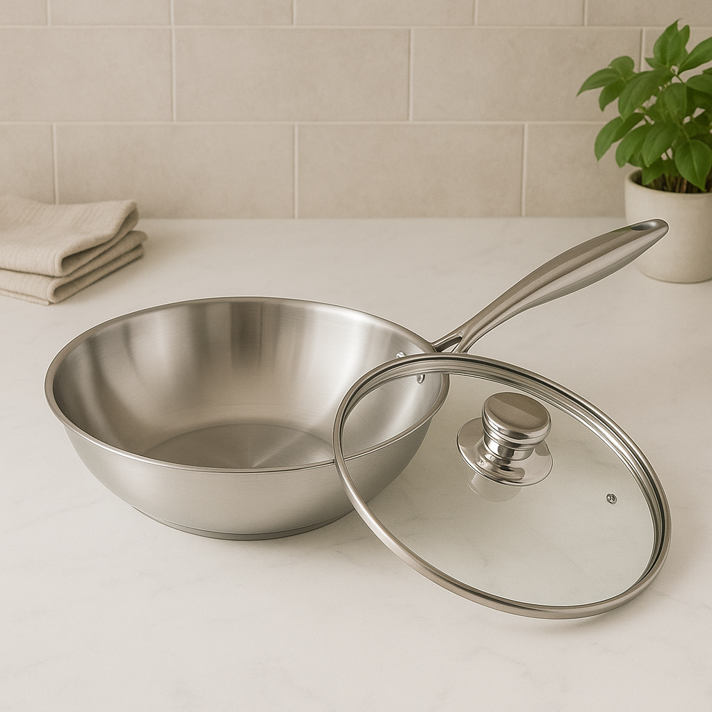 Utensilios de cocina de acero inoxidable de alta calidad con buena conductividad térmica